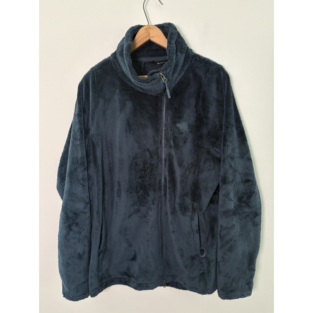 The North Face Osito Fleece Jacket Womens XL Blue Gray Full Zip Plush High
